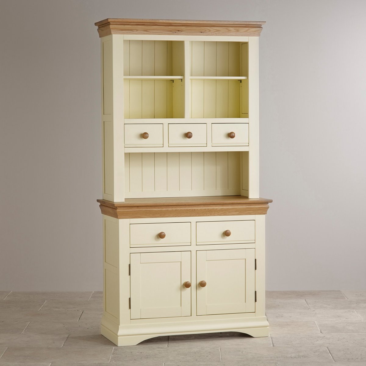 Country Cottage Dresser in Painted Oak Oak Furniture Land