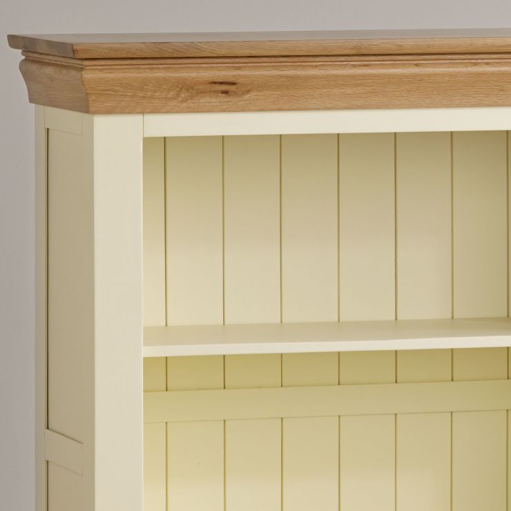 Country Cottage Small Painted Bookcase in Solid Oak