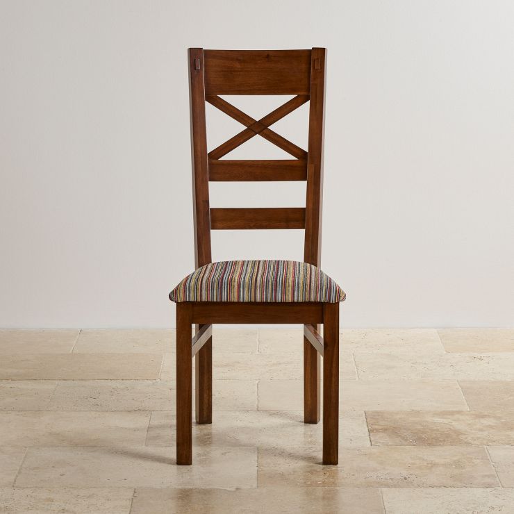 Cranbrook Dining Chair in Multicoloured Striped Fabric
