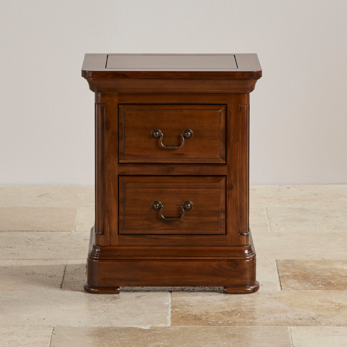 Cranbrook Bedside Table in Dark Hardwood Oak Furniture Land