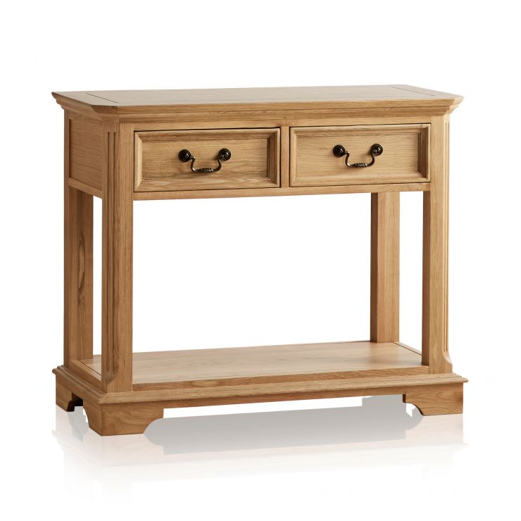 Edinburgh Natural Solid Oak Console Table Oak Furniture Land