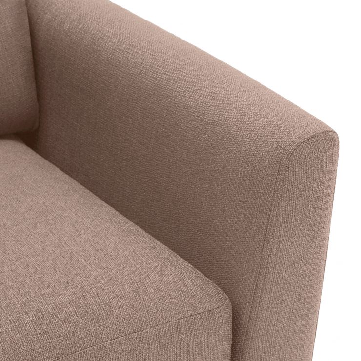 Evie 2 Seater Sofa in Mink Fabric Oak Furnitureland