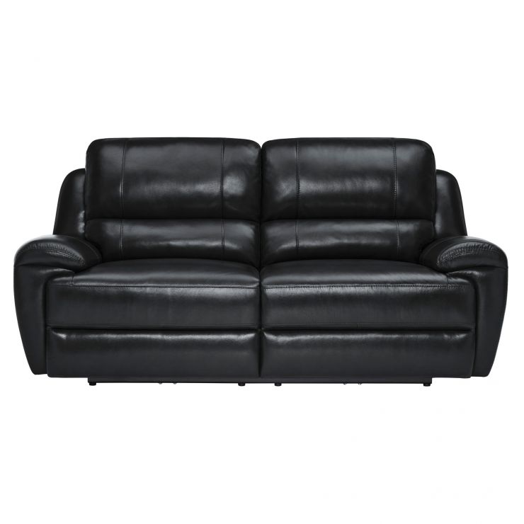 Finley 3 Seater Electric Recliner Sofa Black Leather