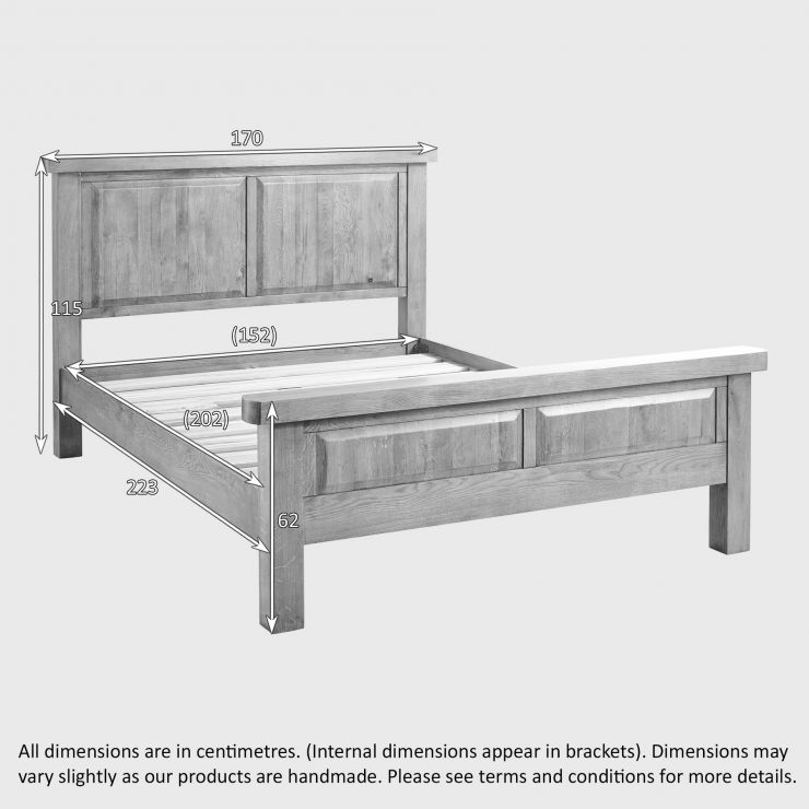 Hercules King size Bed in Rustic Solid Oak Oak Furniture Land