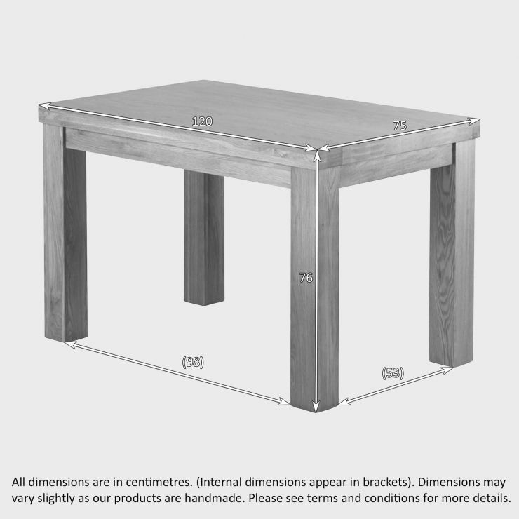 Fresco 4ft Solid Oak Dining Table + 4 Brown Leather Chairs