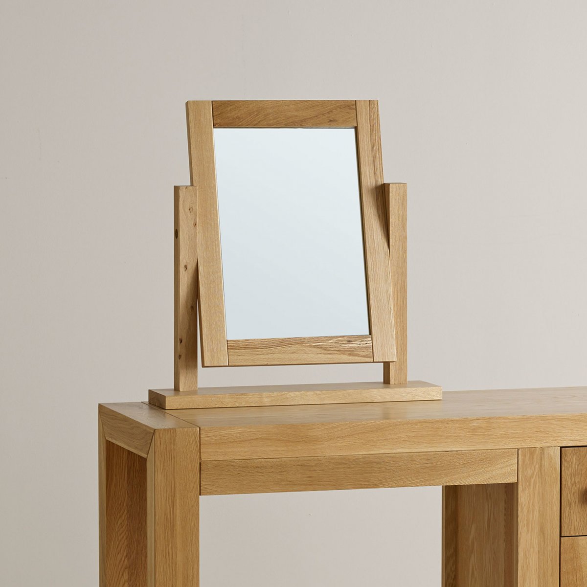 Fresco Dressing Table Mirror in Solid Oak Oak Furniture Land
