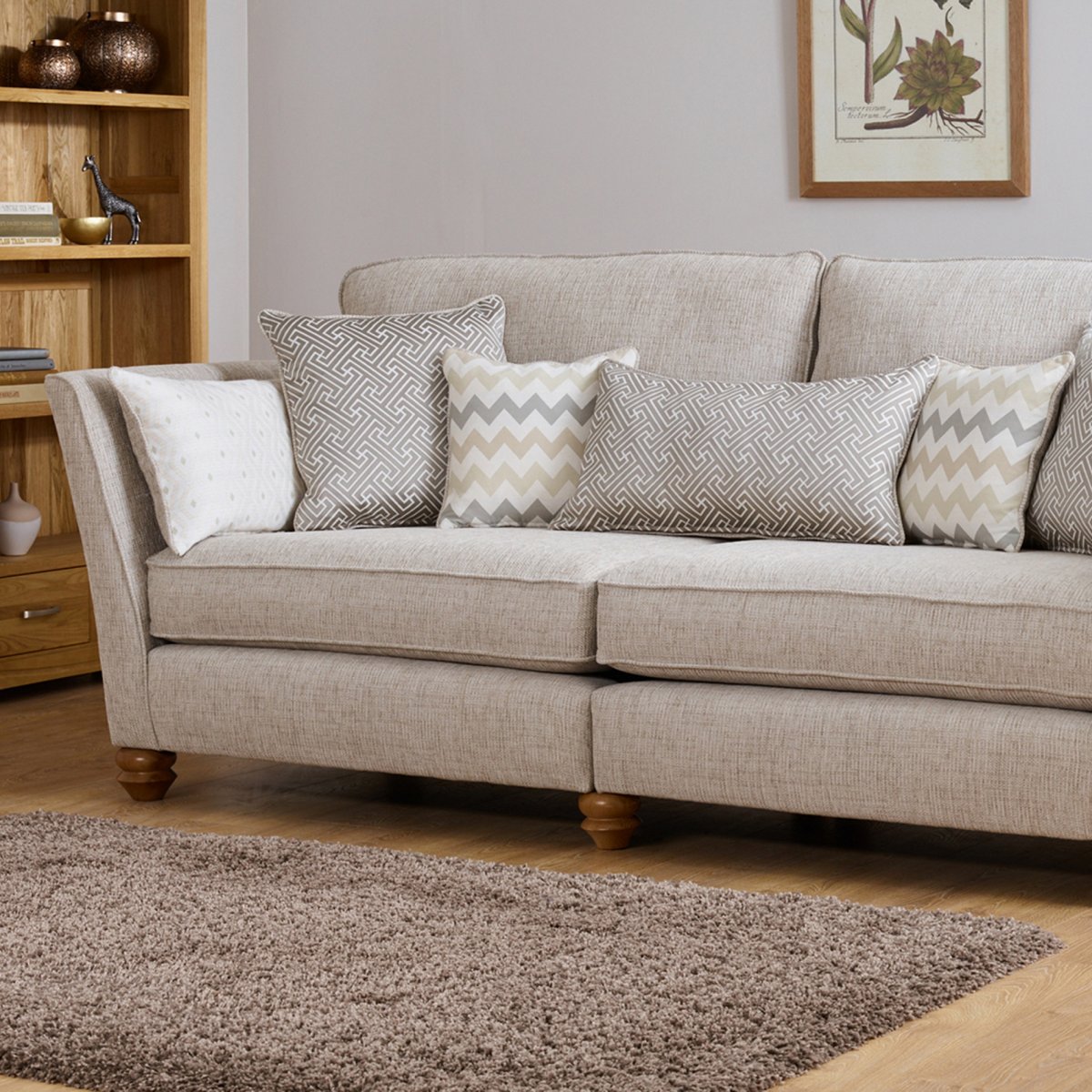 Gainsborough 3 Seater Sofa In Beige Oak Furniture Land