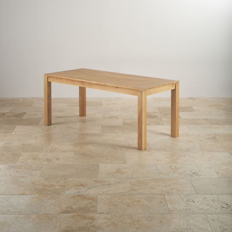 Galway Dining Set in Natural Oak 6ft Table + 6 Cream Leather Chairs