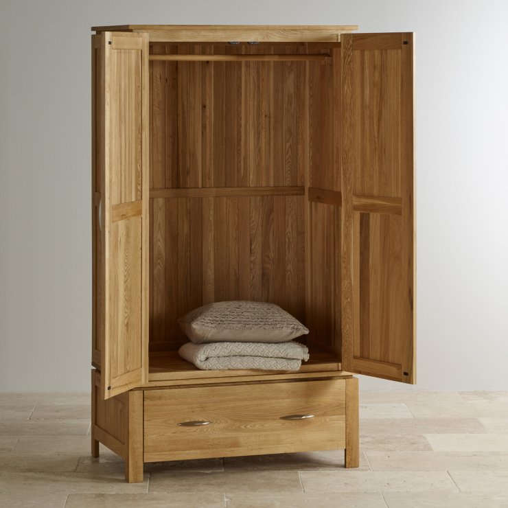 Galway Natural Solid Oak Double Wardrobe Bedroom Furniture