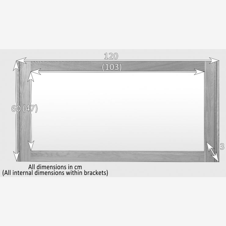 Galway Natural Solid Oak Wall Mirror by Oak Furniture Land