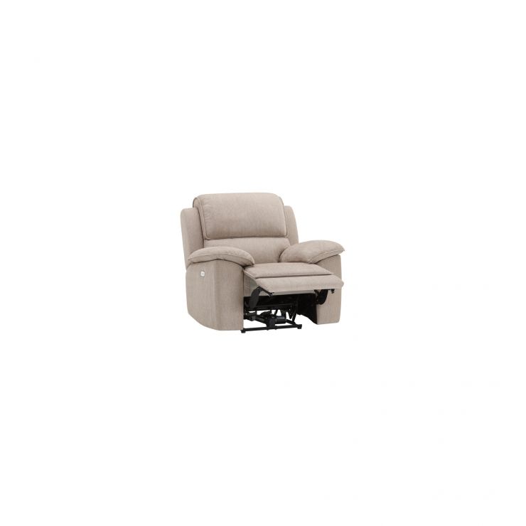 Goodwood Electric Recliner Silver Armchair Oak Furnitureland