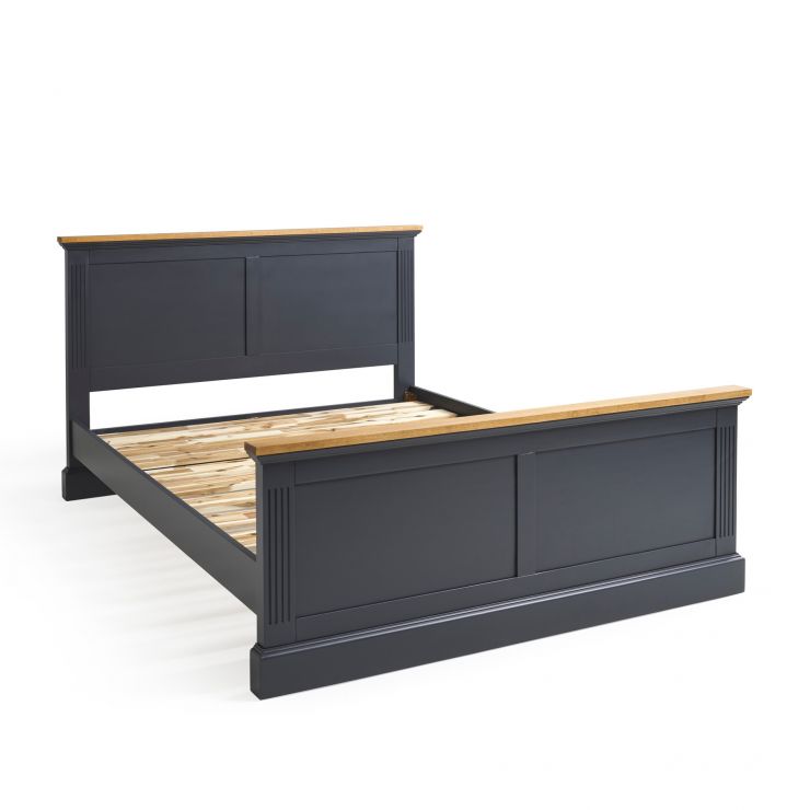 Highgate Blue Double Bed Oak Furnitureland