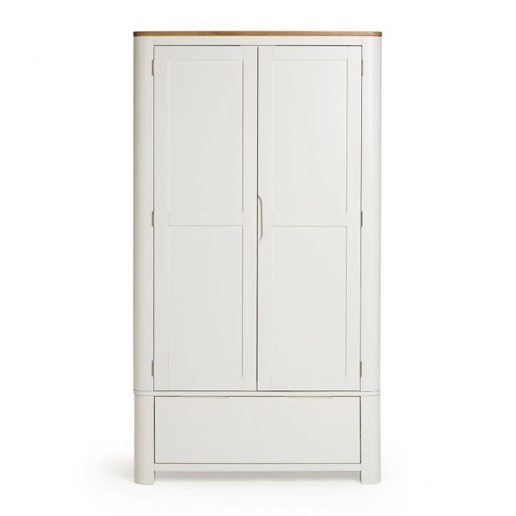 Hove Double Wardrobe I Natural Oak and Painted Oak Furnitureland