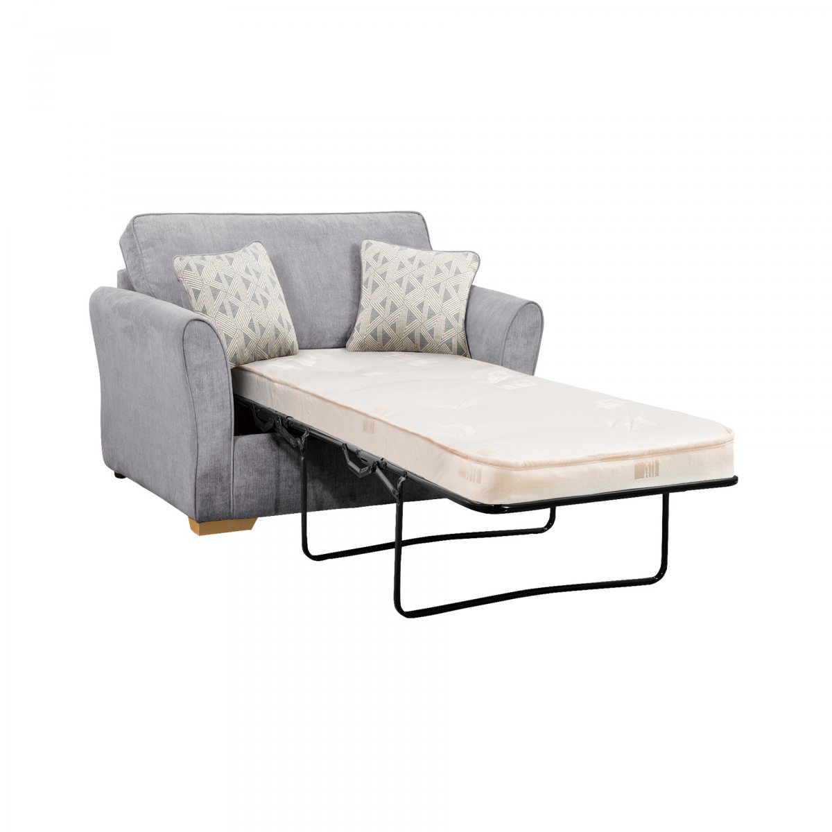 Jasmine Armchair Sofa Bed with Deluxe Mattress in Cosmo Pewter