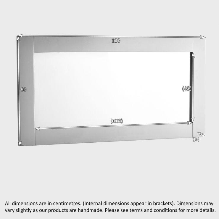 Kemble Painted Wall Mirror in Rustic Oak Oak Furniture Land