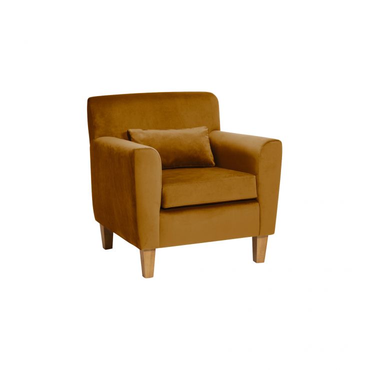 Gold Luxor Velvet Accent Chair from the Marseille Range