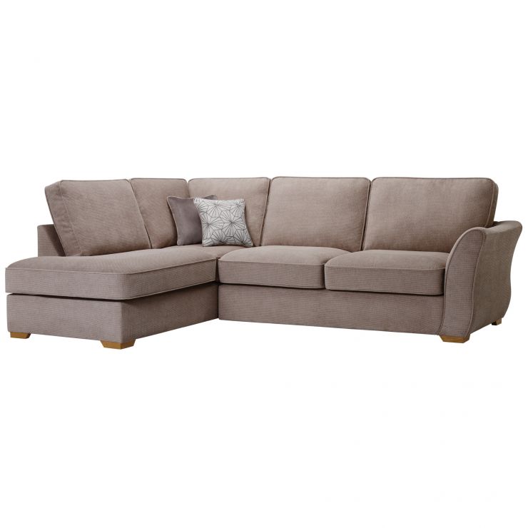 Monaco Right Hand High Back Corner in Mink Fabric