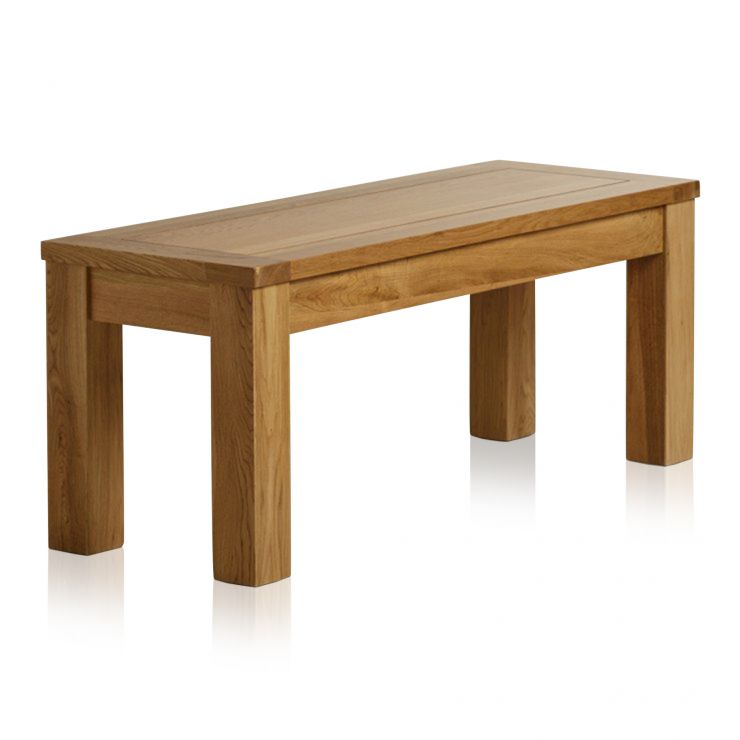 Small Bench in Natural Solid Oak Oak Furniture Land