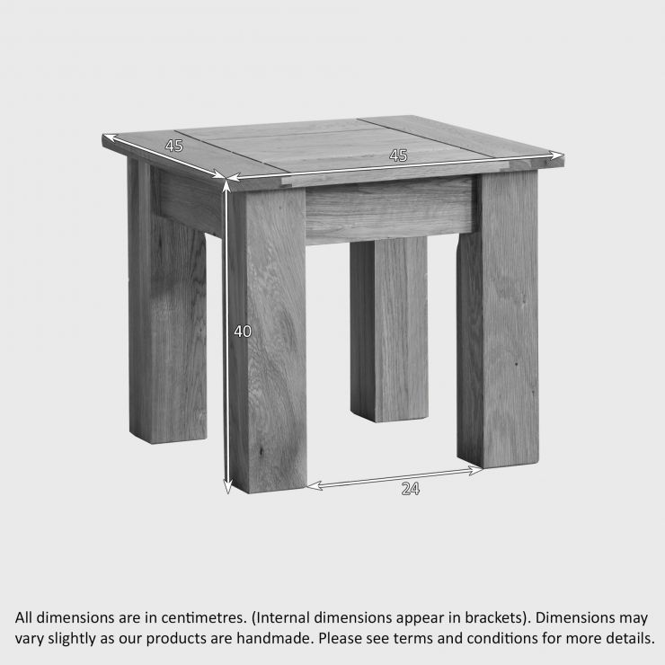 Contemporary Natural Solid Oak Side Table Oak Furniture Land