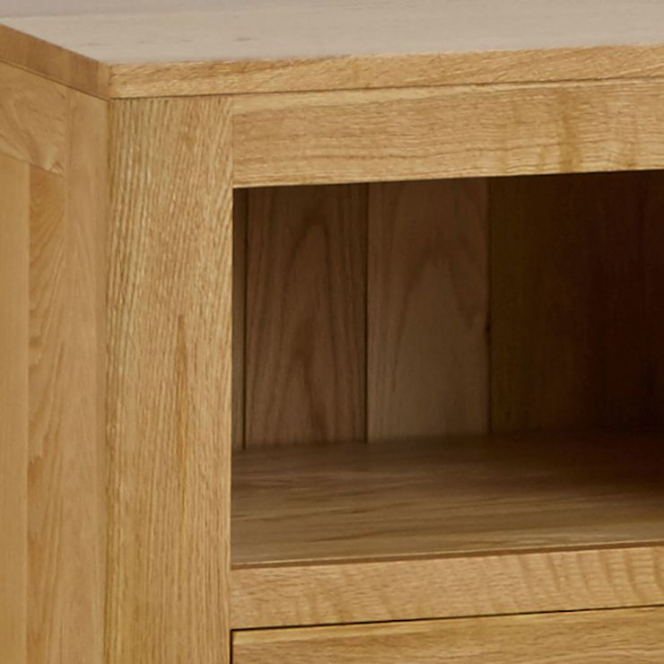 Oakdale Bedside Table in Natural Solid Oak Oak Furniture Land
