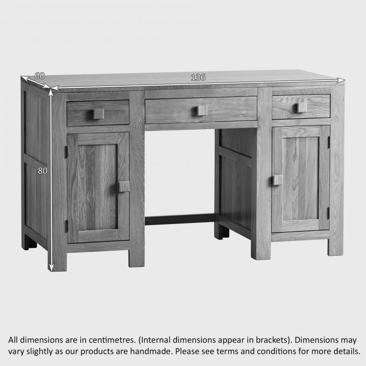 Oakdale Computer Desk in Natural Solid Oak Oak Furniture Land