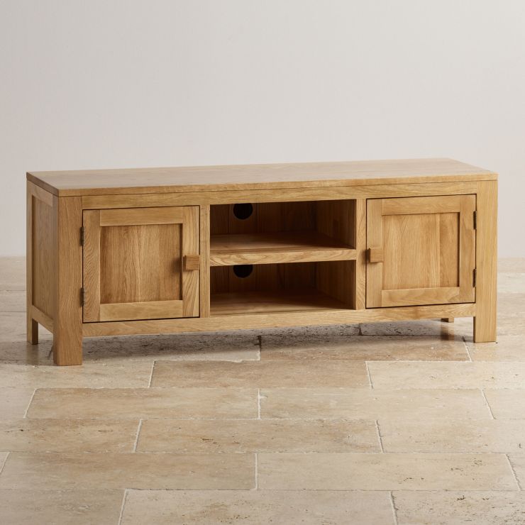 Oakdale Large TV Unit in Natural Solid Oak Oak Furniture Land