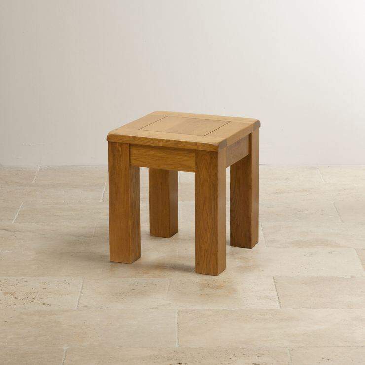 Original Rustic Solid Oak Side Table Living Room Furniture