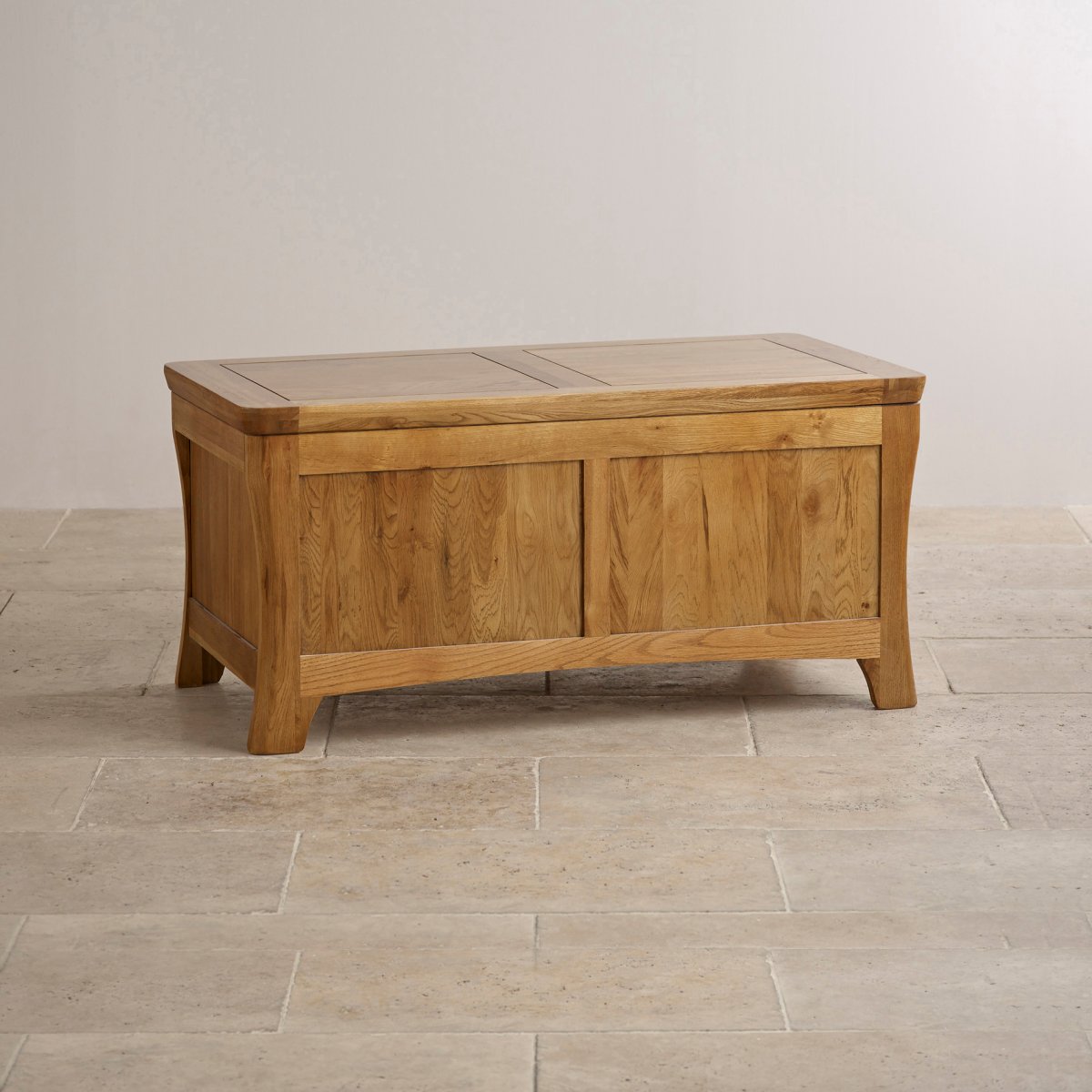 Orrick Blanket Box in Rustic Solid Oak Oak Furniture Land