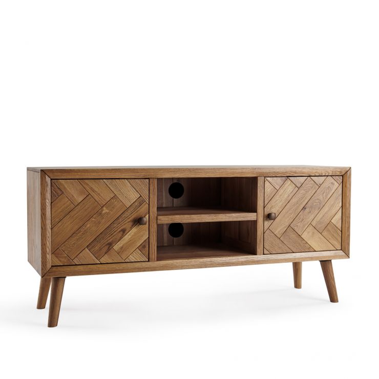 Parquet Mid Century TV Unit Oak Furnitureland