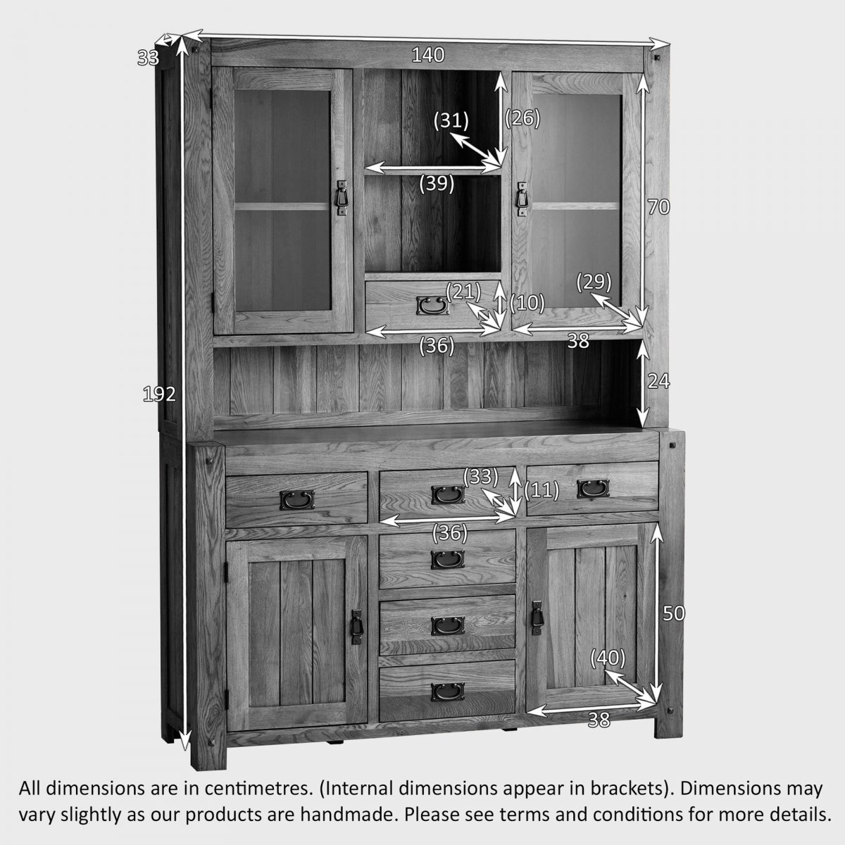 Quercus Large Dresser Rustic Oak Oak Furniture Land