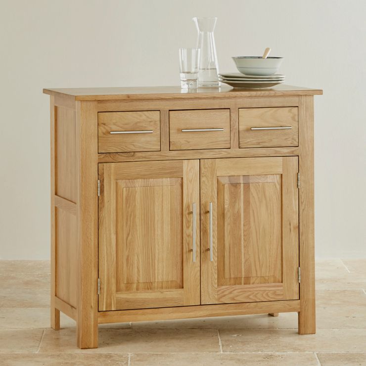 Rivermead Natural Solid Oak Small Sideboard Oak Furniture Land