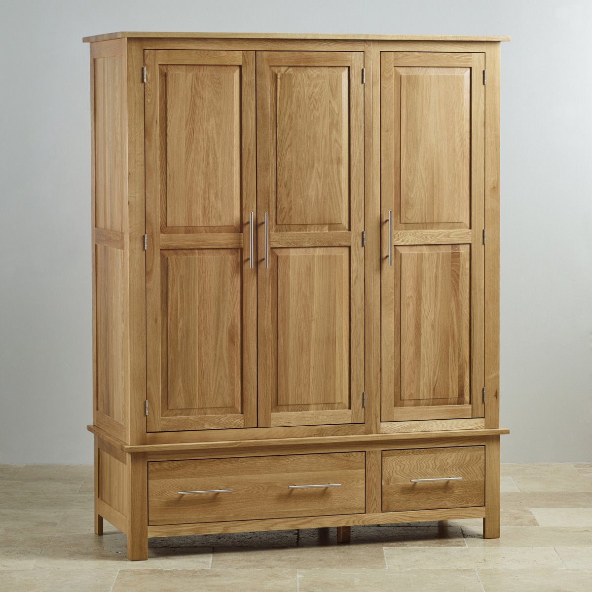 Rivermead Triple Wardrobe in Solid Oak Oak Furniture Land