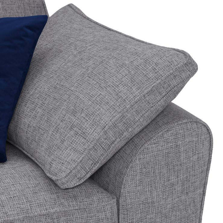 Robyn Silver 4 Seater Sofa in Fabric Oak Furnitureland