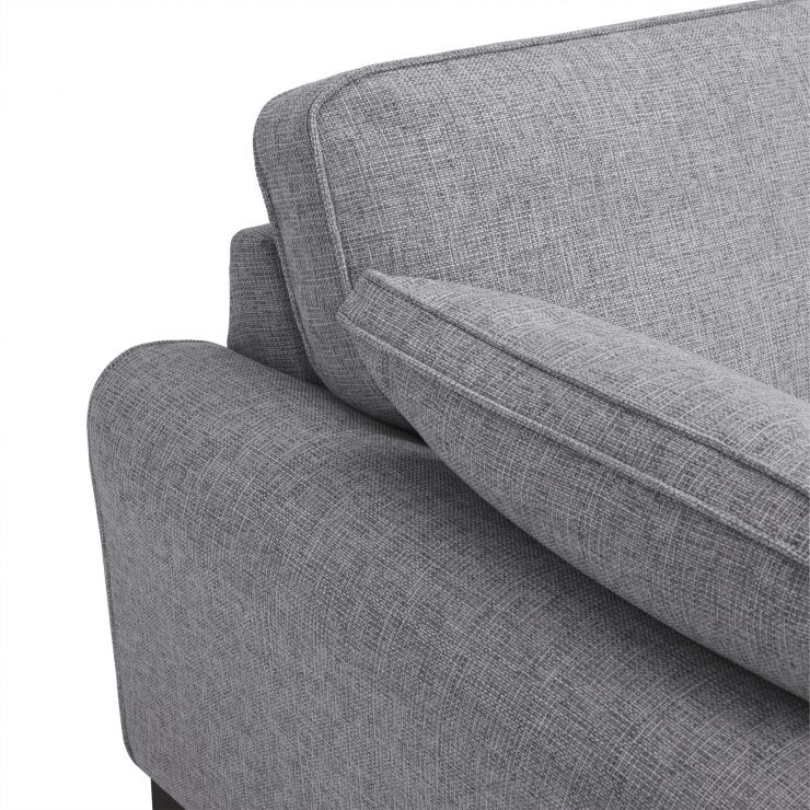 Robyn Silver 4 Seater Sofa in Fabric Oak Furnitureland