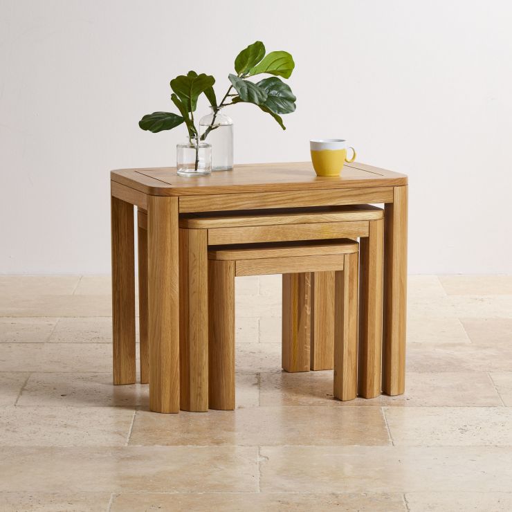 Romsey Nest of Tables Set of 3 Oak Furniture Land
