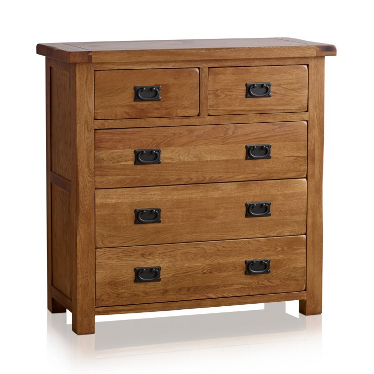 Rustic Chest of Drawers in Solid Oak Oak Furnitureland