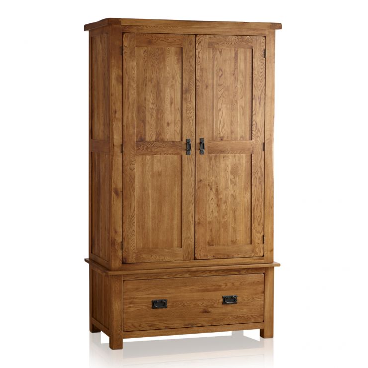 Rustic Wardrobe in Solid Oak Original Rustic Oak Furnitureland
