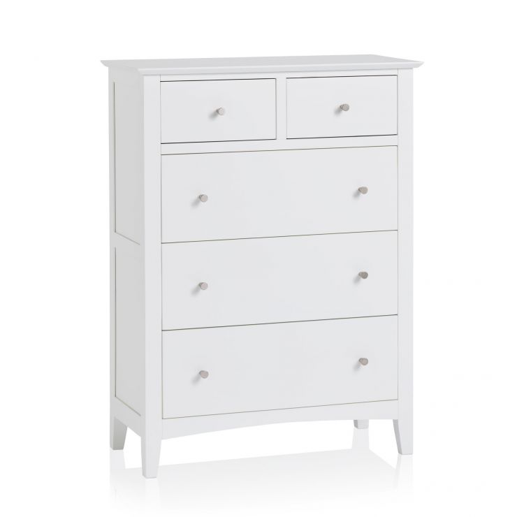 White Tall Chest of Drawers The Shaker Collection Oak Furnitureland