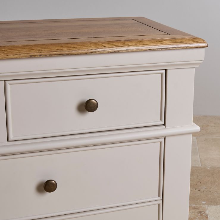 Shay Wide Chest of Drawers in Painted Oak Oak Furniture Land