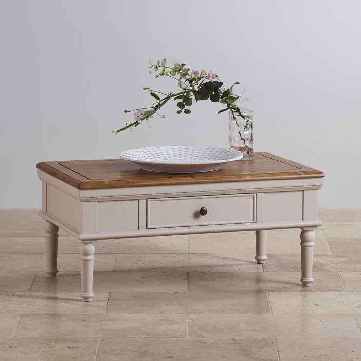 Shay Coffee Table Painted & Rustic Oak Oak Furniture Land