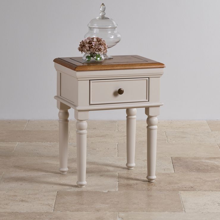 Shay Lamp Table Painted + Rustic Solid Oak Oak Furniture Land