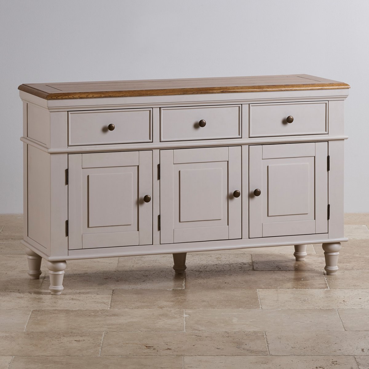 Shay Large Sideboard in Painted Rustic Oak Oak Furniture Land