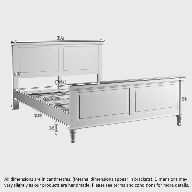 Shay Super Kingsize Bed in Painted Oak Oak Furniture Land