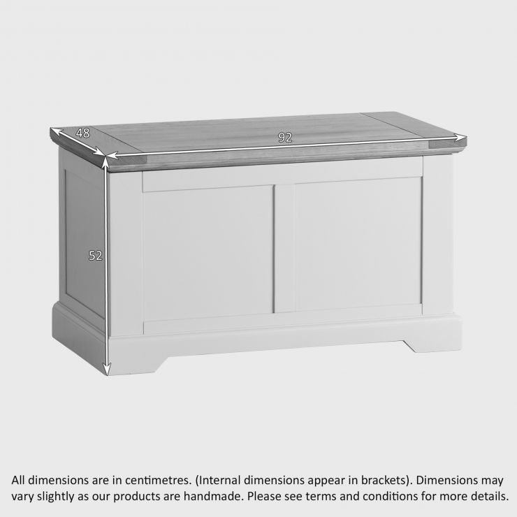 Grey Blanket Box St Ives Oak Furnitureland