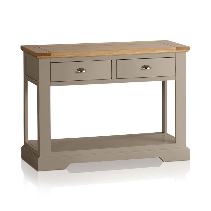 Grey Console Table St Ives Oak Furnitureland