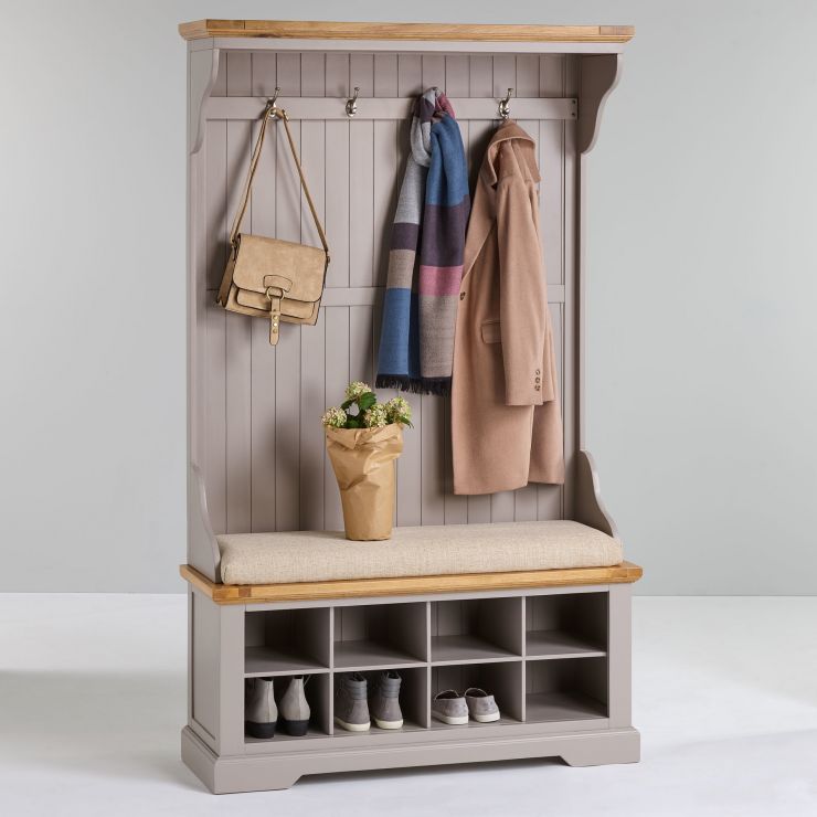 Grey Hallway Stand Grey Hall Tidy Oak Furnitureland
