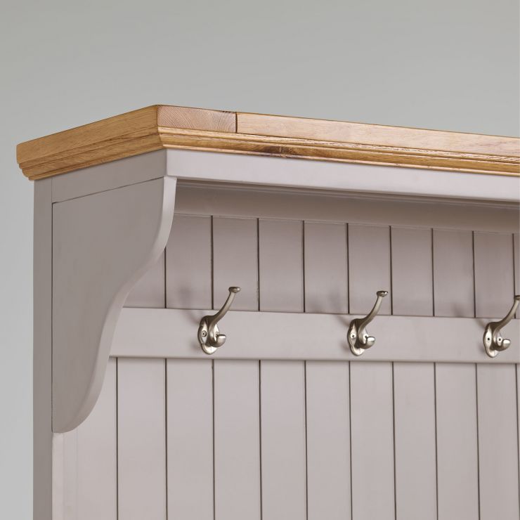 Grey Hallway Stand Grey Hall Tidy Grey Fabric Oak Furnitureland