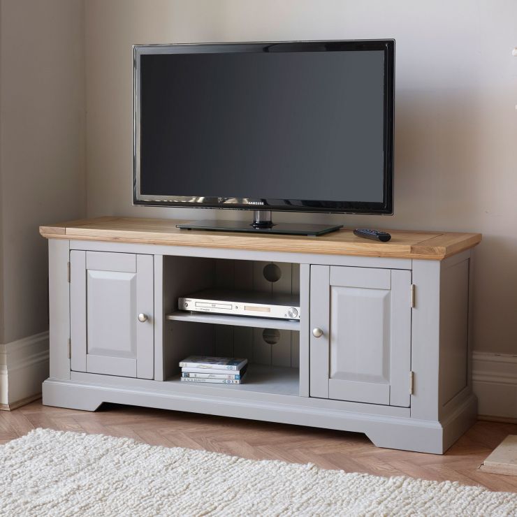 Grey TV Unit St Ives Oak Furnitureland