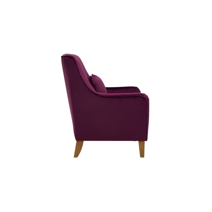 Sydney Accent Chair Amethyst Velvet Oak Furniture Land