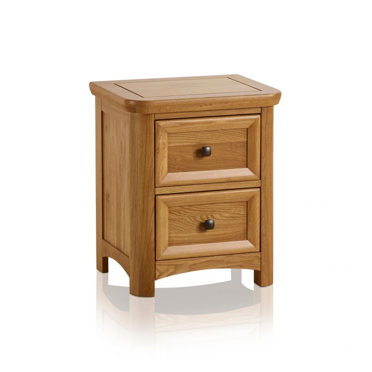 Wiltshire 2 Drawer Bedside Table in Solid Oak Oak Furniture Land